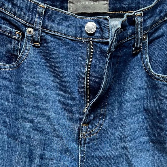 Everlane High Rise Straight Jeans Blue Ankle Size 30‎ Stretch Pockets - Picture 4 of 10